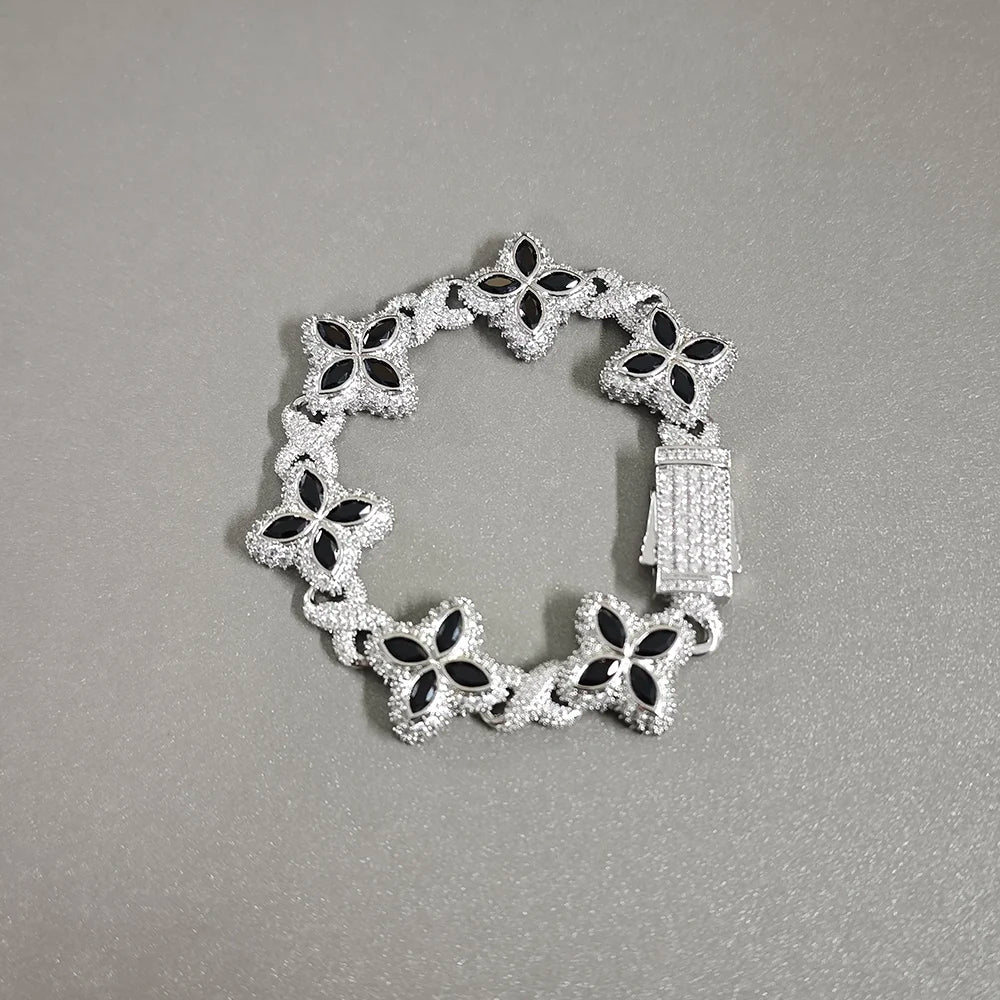Auravanta™ Iced Floral Infinity Bracelet