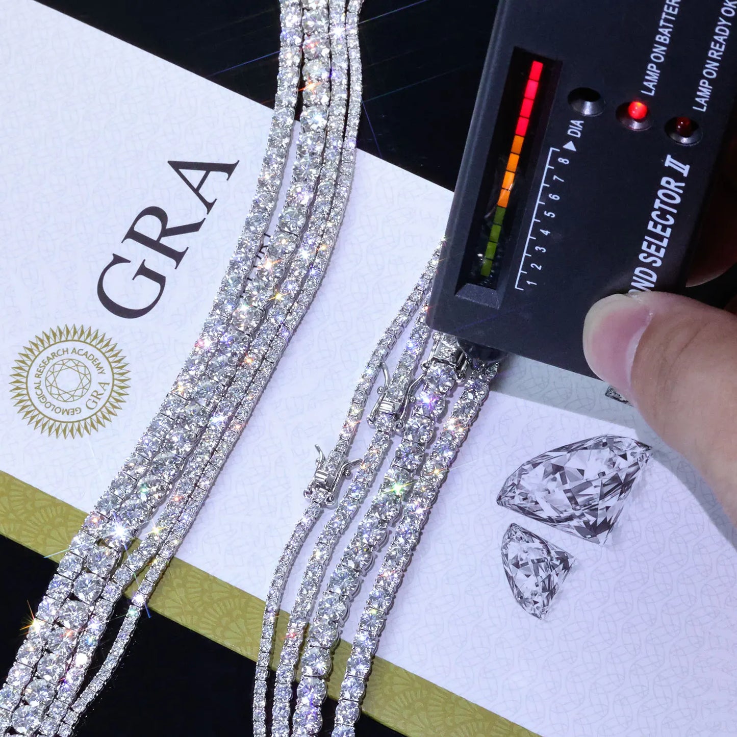 Auravanta™ Diamond-Tested Moissanite Tennis Chain