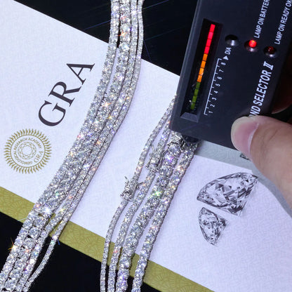 Auravanta™ Diamond-Tested Moissanite Tennis Chain