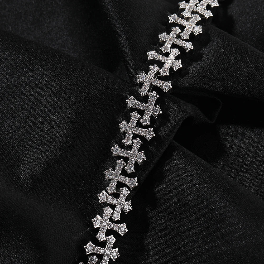 Auravanta™ Iced Cross Bracelet