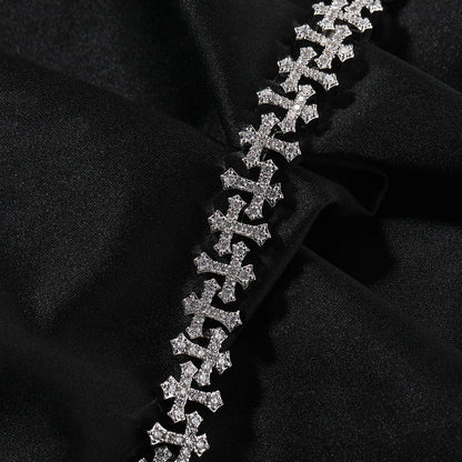 Auravanta™ Iced Cross Bracelet