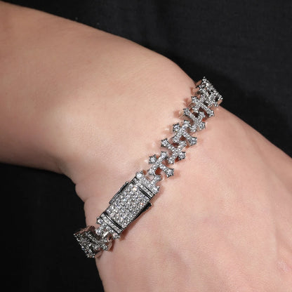 Auravanta™ Iced Cross Bracelet