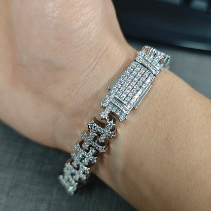 Auravanta™ Iced Cross Bracelet