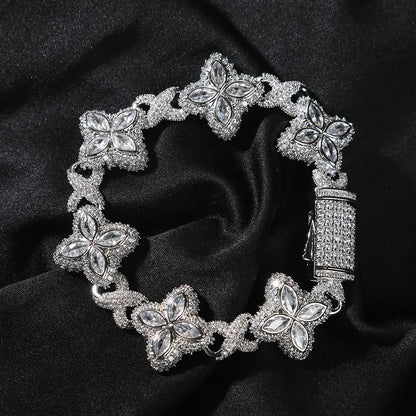 Auravanta™ Iced Floral Infinity Bracelet
