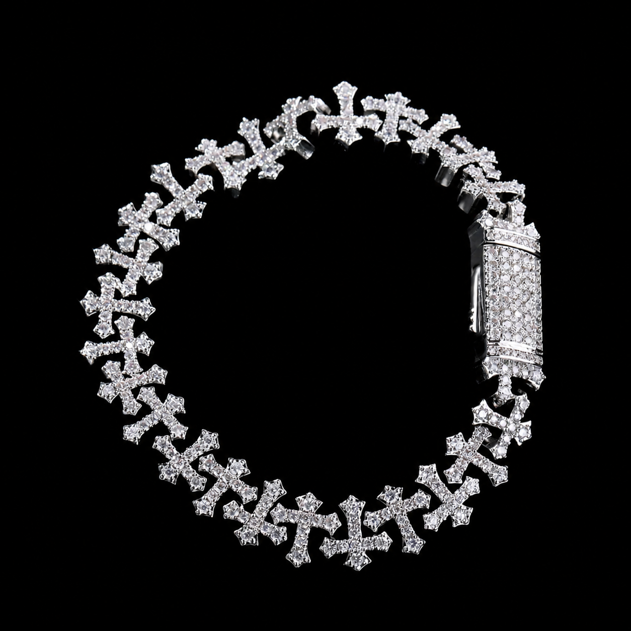 Auravanta™ Iced Cross Bracelet