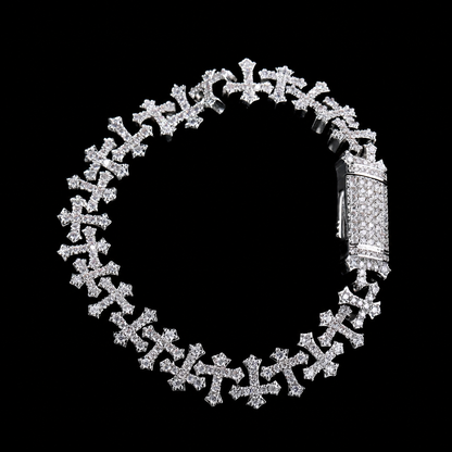 Auravanta™ Iced Cross Bracelet